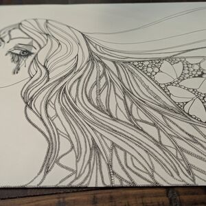 Elegant Black and White Line Art